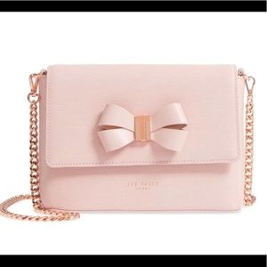 Ted Baker pink cross body bag with bow